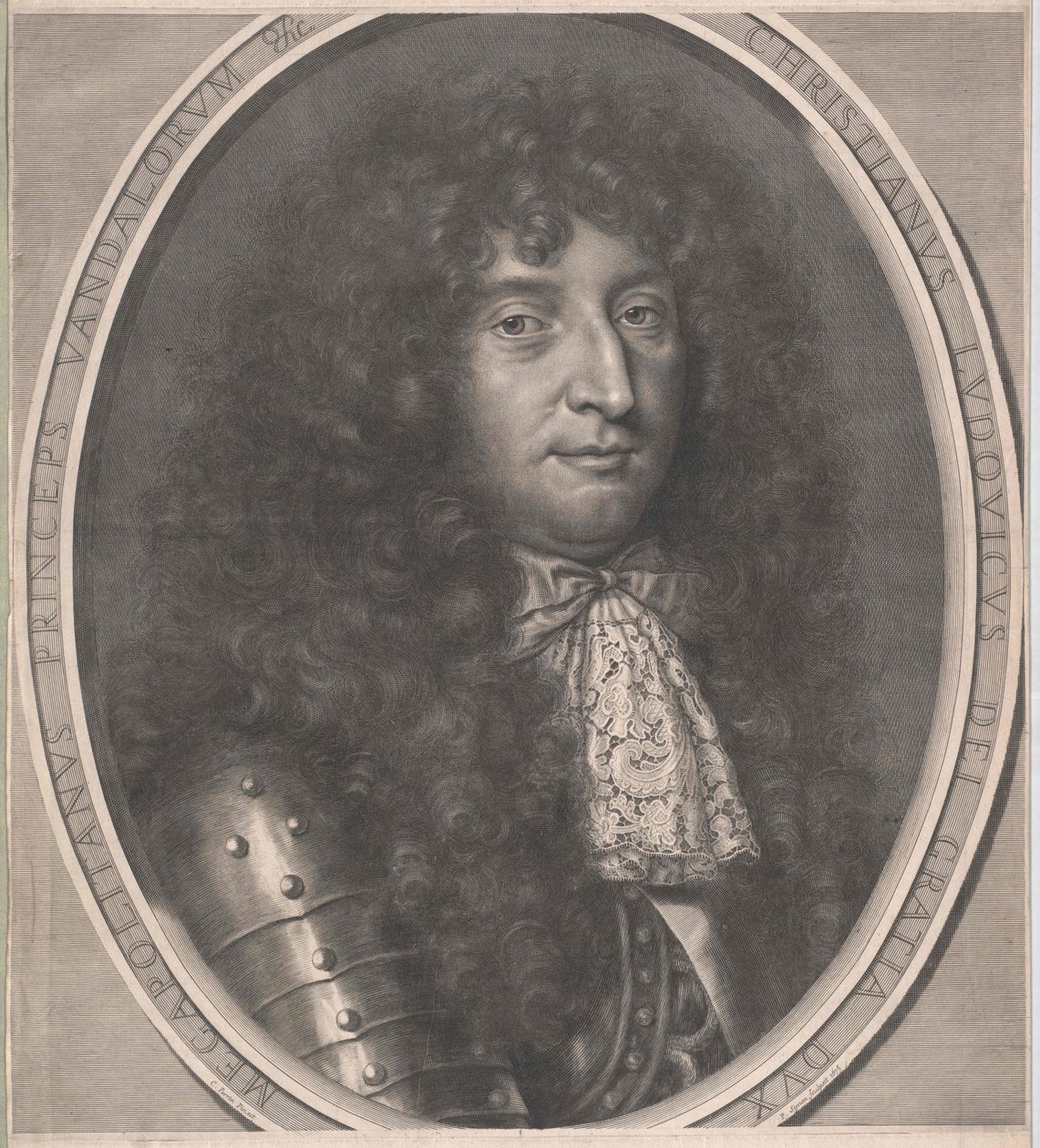 Meklenbursko-Schwerinský vévoda Christian Louis I (tisk) od Artist Unknown