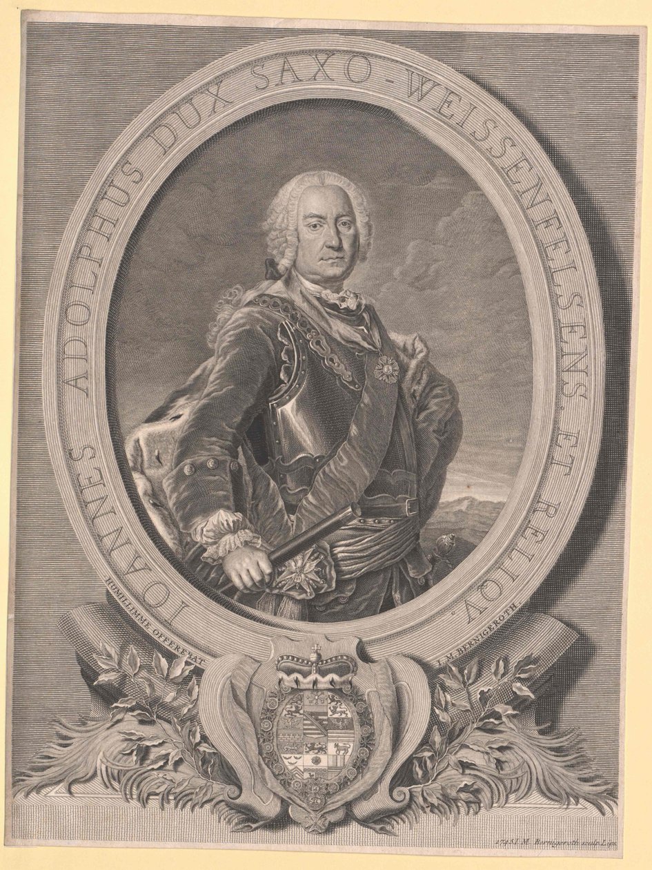 Vévoda sasko-weissenfelský Johann Adolf II. od Artist Unknown