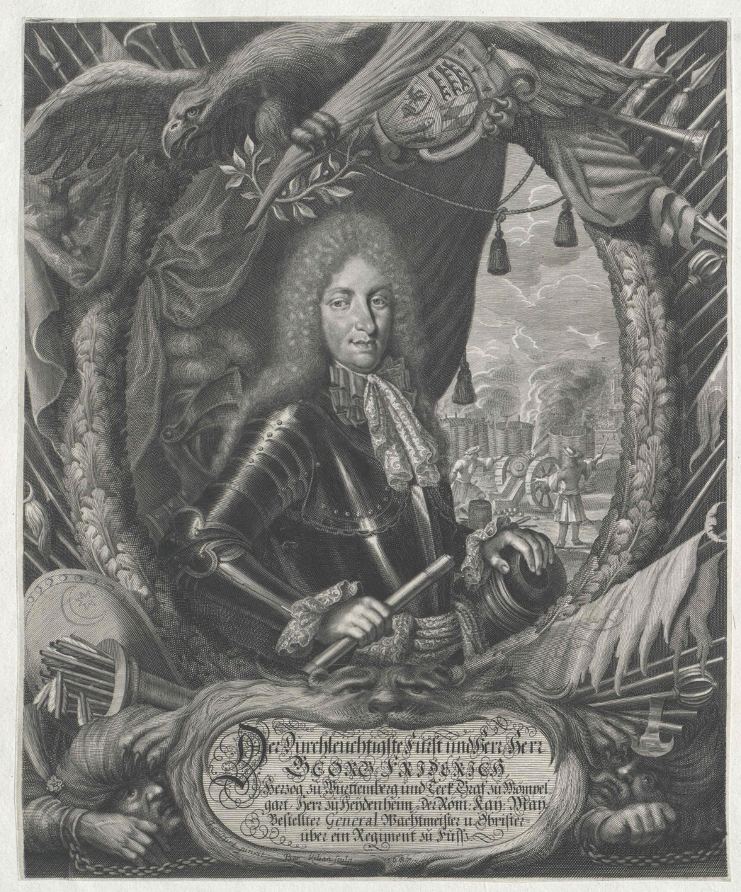Vévoda württemberský Georg Frederick od Artist Unknown