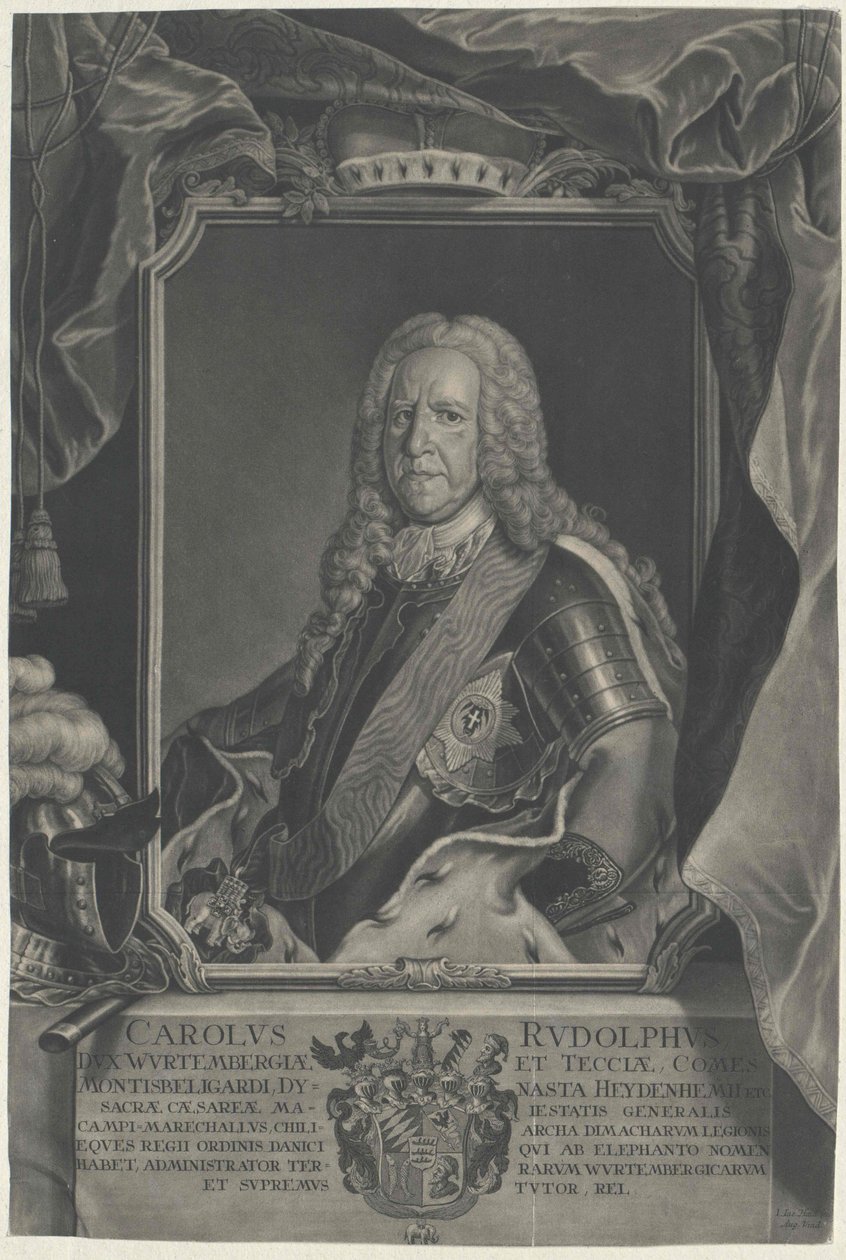 Württemberský vévoda Karl Rudolf od Artist Unknown