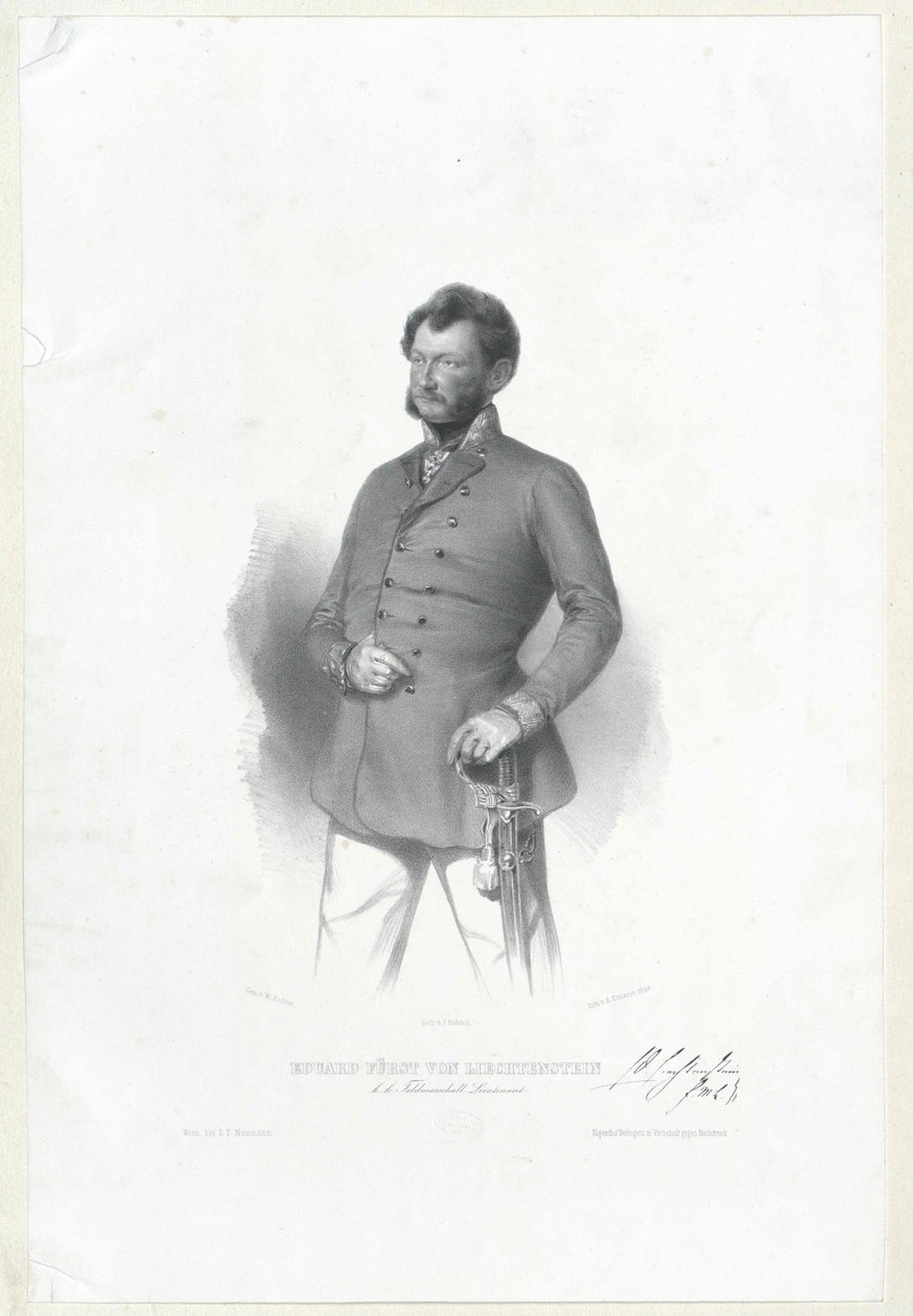 Eduard hrabě z Lichtenštejna od Artist Unknown