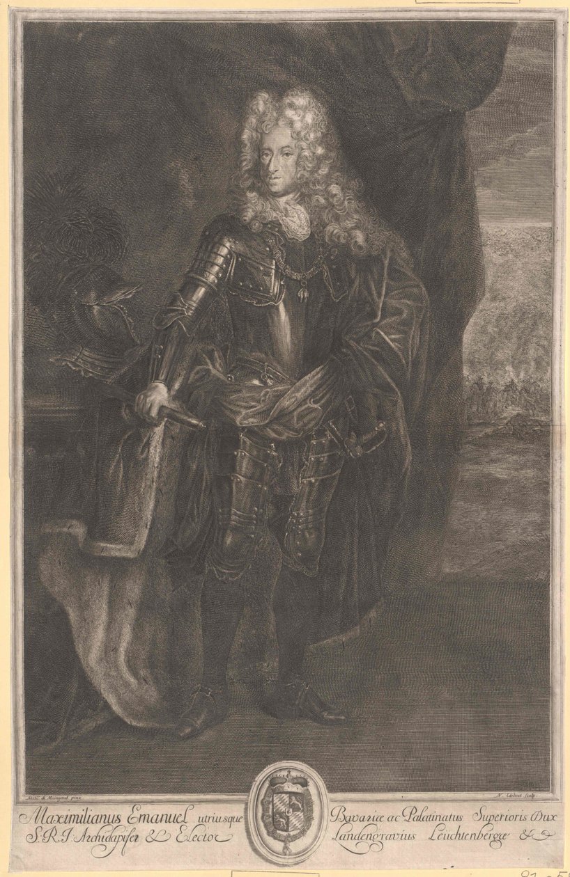 Bavorský kurfiřt Maxmilián II Immanuel od Artist Unknown