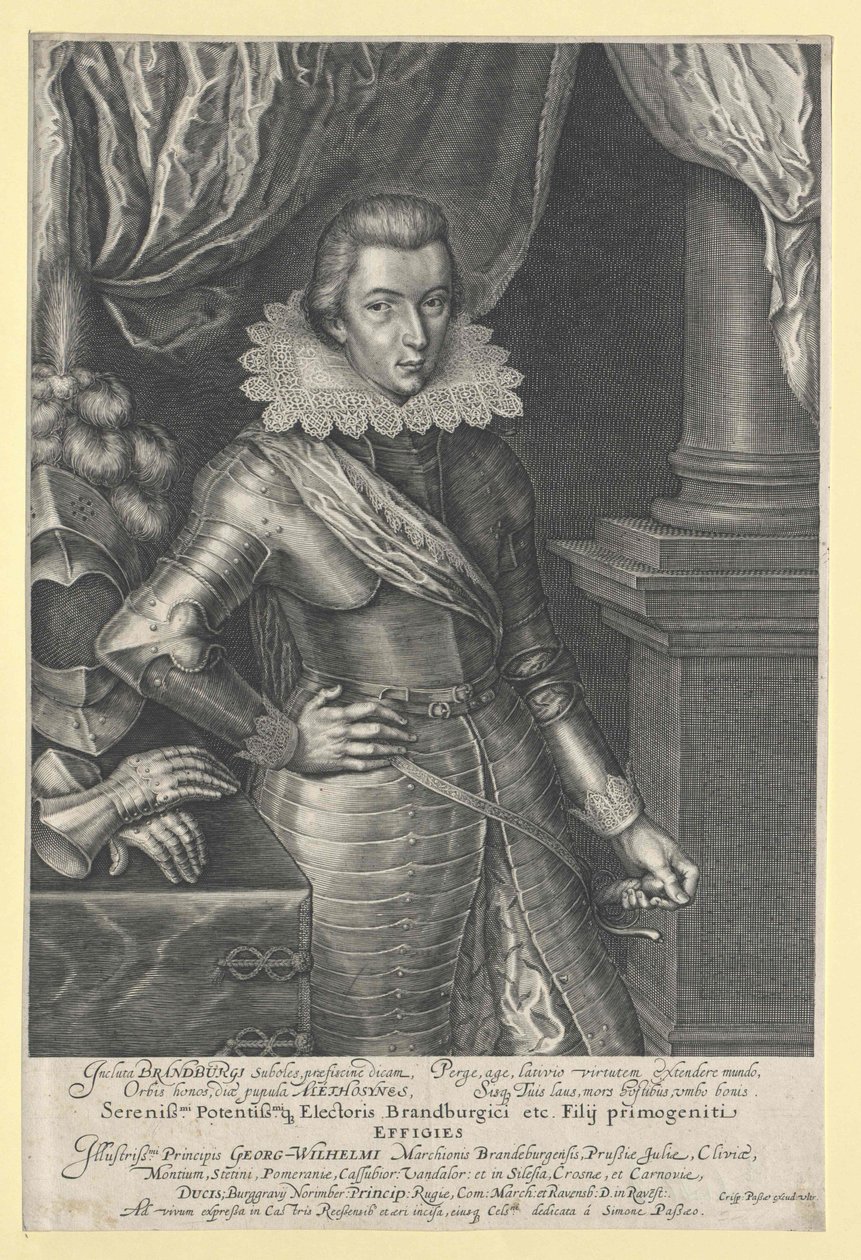 Braniborský kurfiřt Georg Wilhelm od Artist Unknown