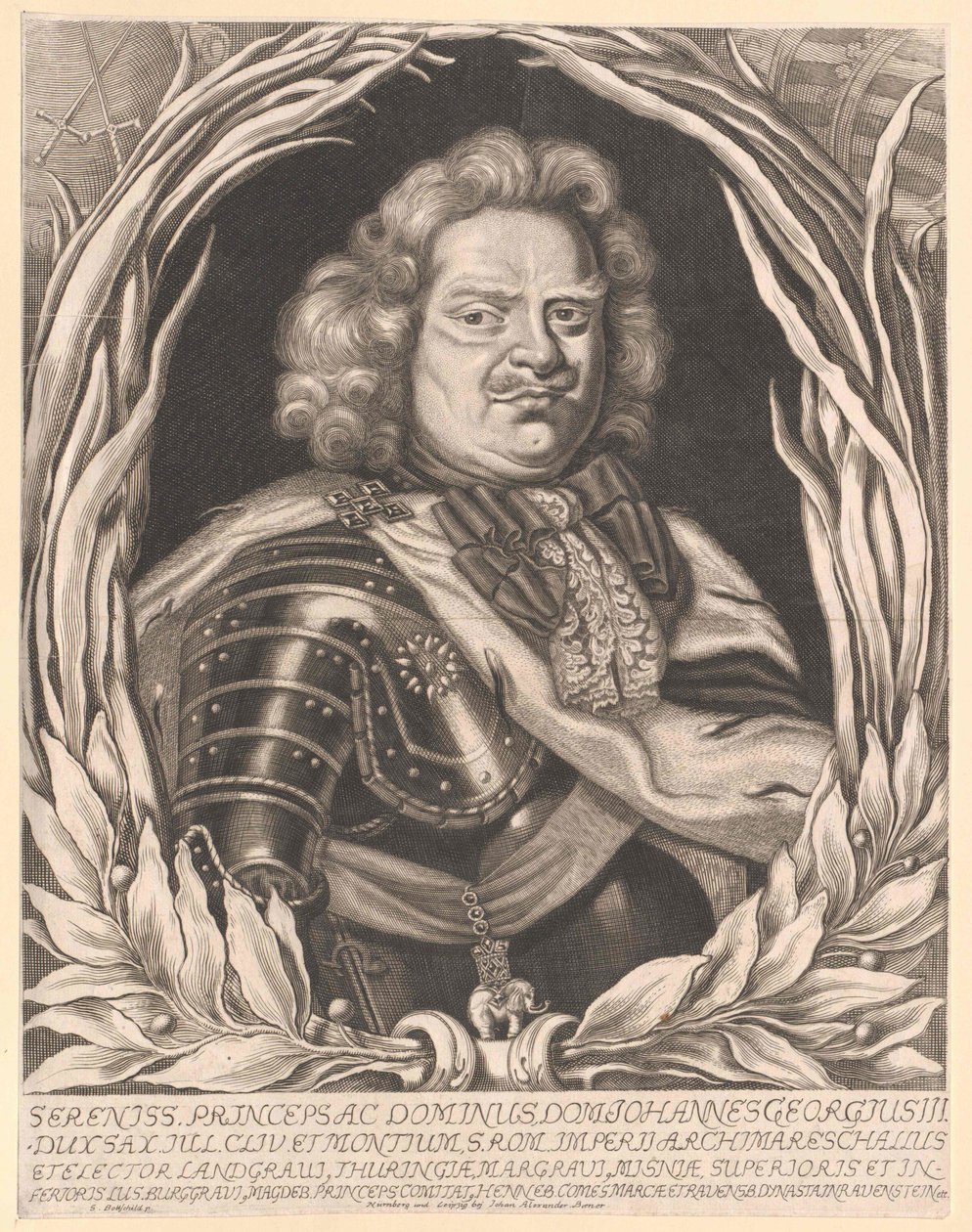 Saský kurfiřt Johann George III. od Artist Unknown