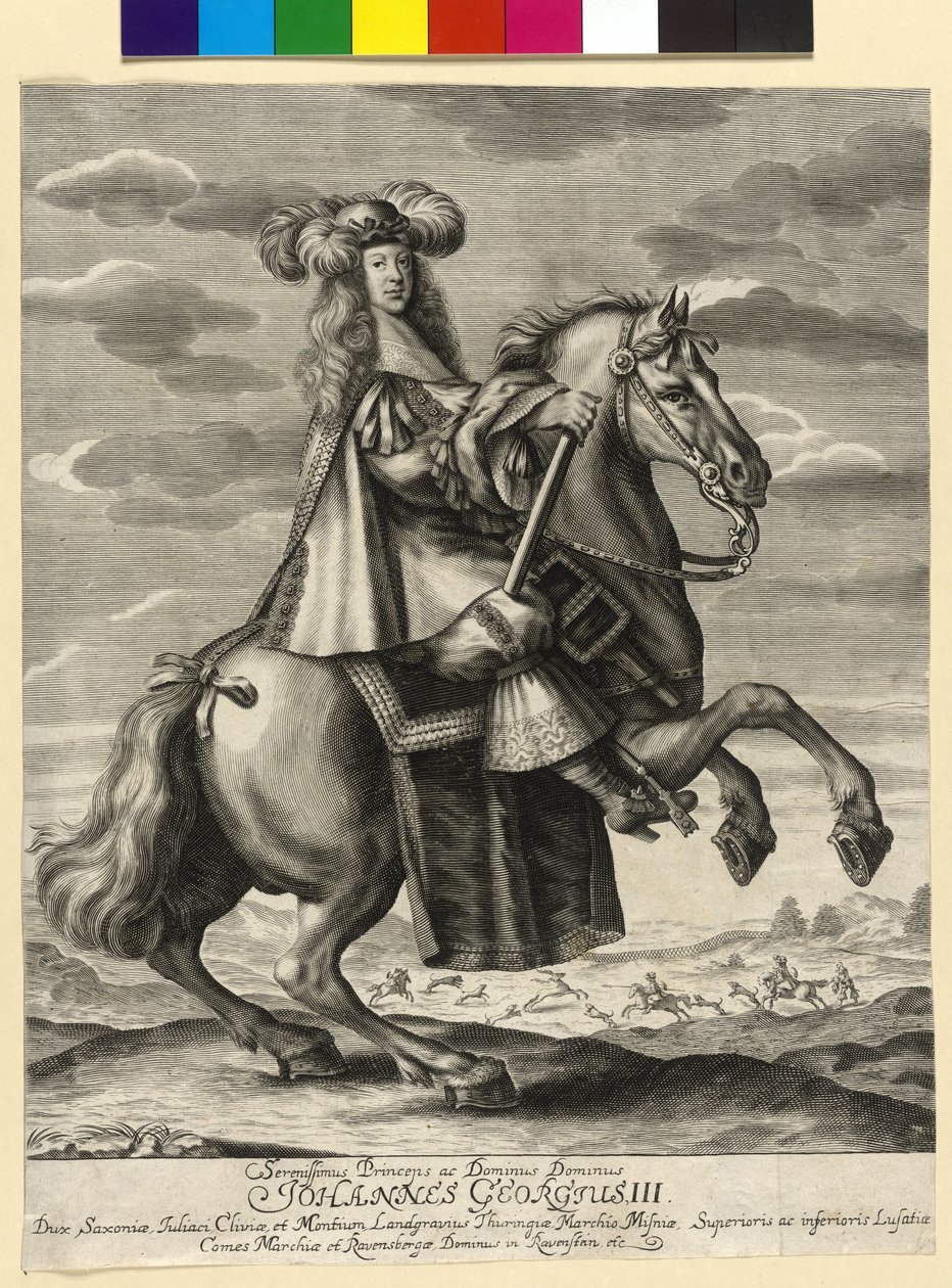 Saský kurfiřt Johann George III. od Artist Unknown