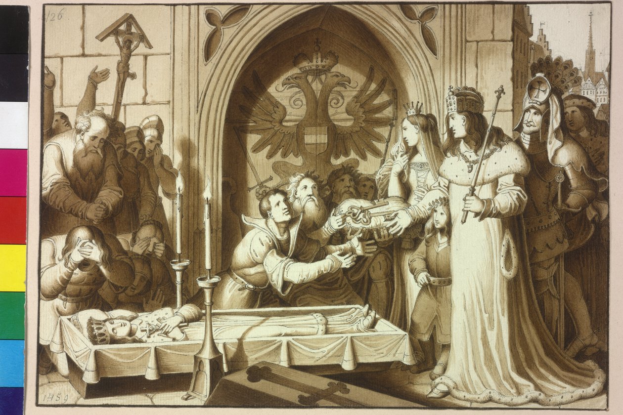 Císař Fridrich III. a vévodové Albrecht a Zikmund od Artist Unknown