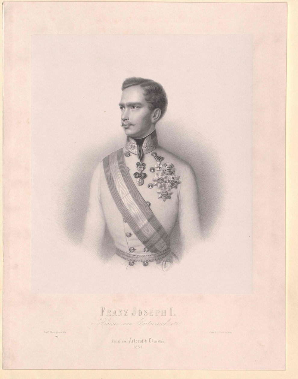 Rakouský císař František Josef I. od Artist Unknown