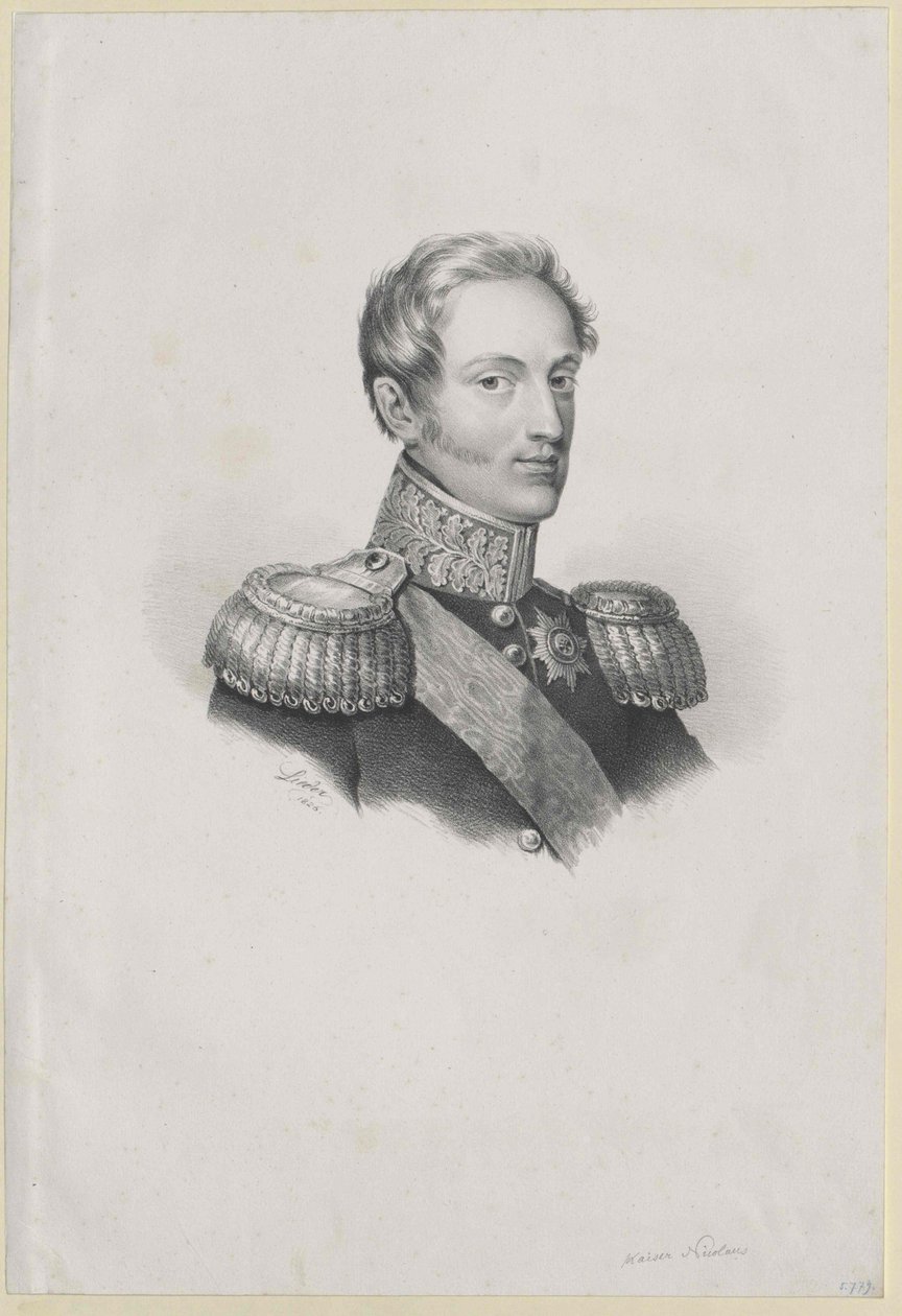 Ruský císař Mikuláš I. od Artist Unknown