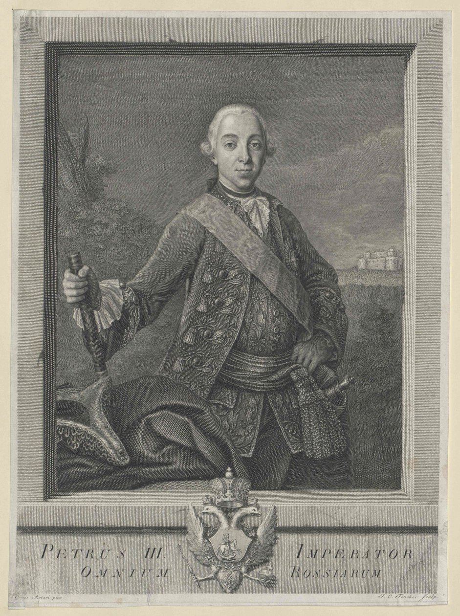 Ruský císař Petr III. od Artist Unknown
