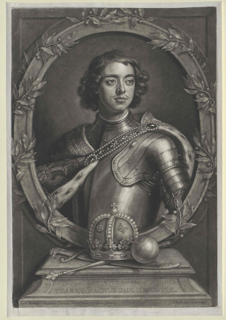 Ruský císař Petr I. Veliký od Artist Unknown