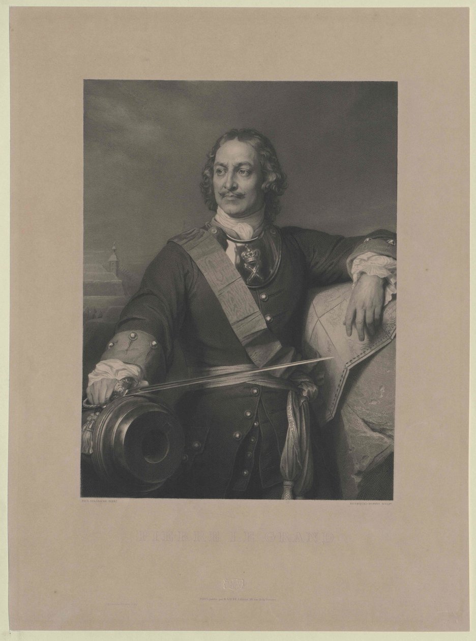 Ruský císař Petr I. Veliký od Artist Unknown