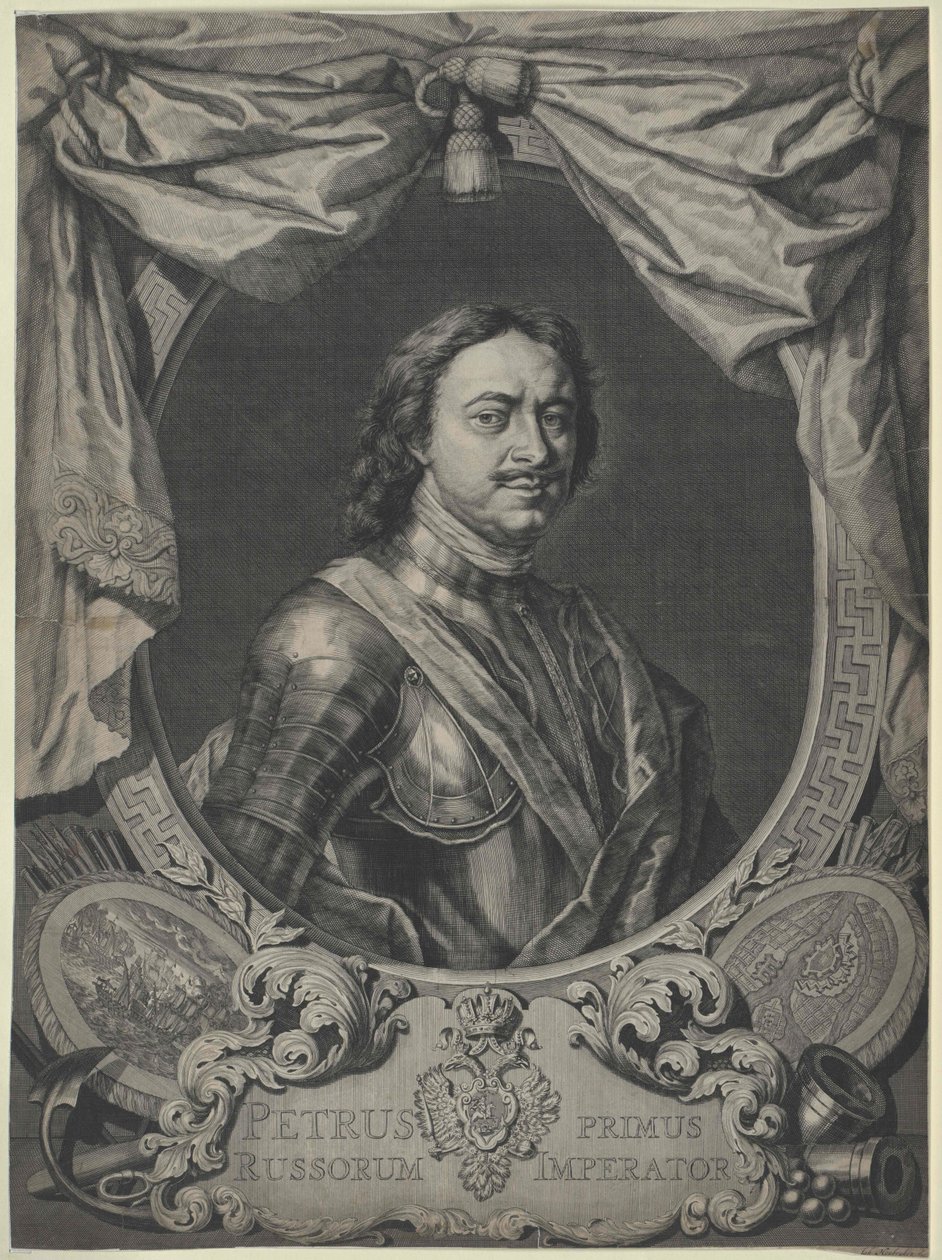 Ruský císař Petr I. Veliký od Artist Unknown