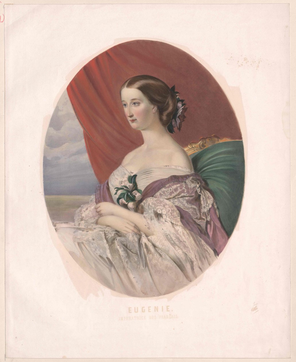Francouzská císařovna Eugenie od Artist Unknown