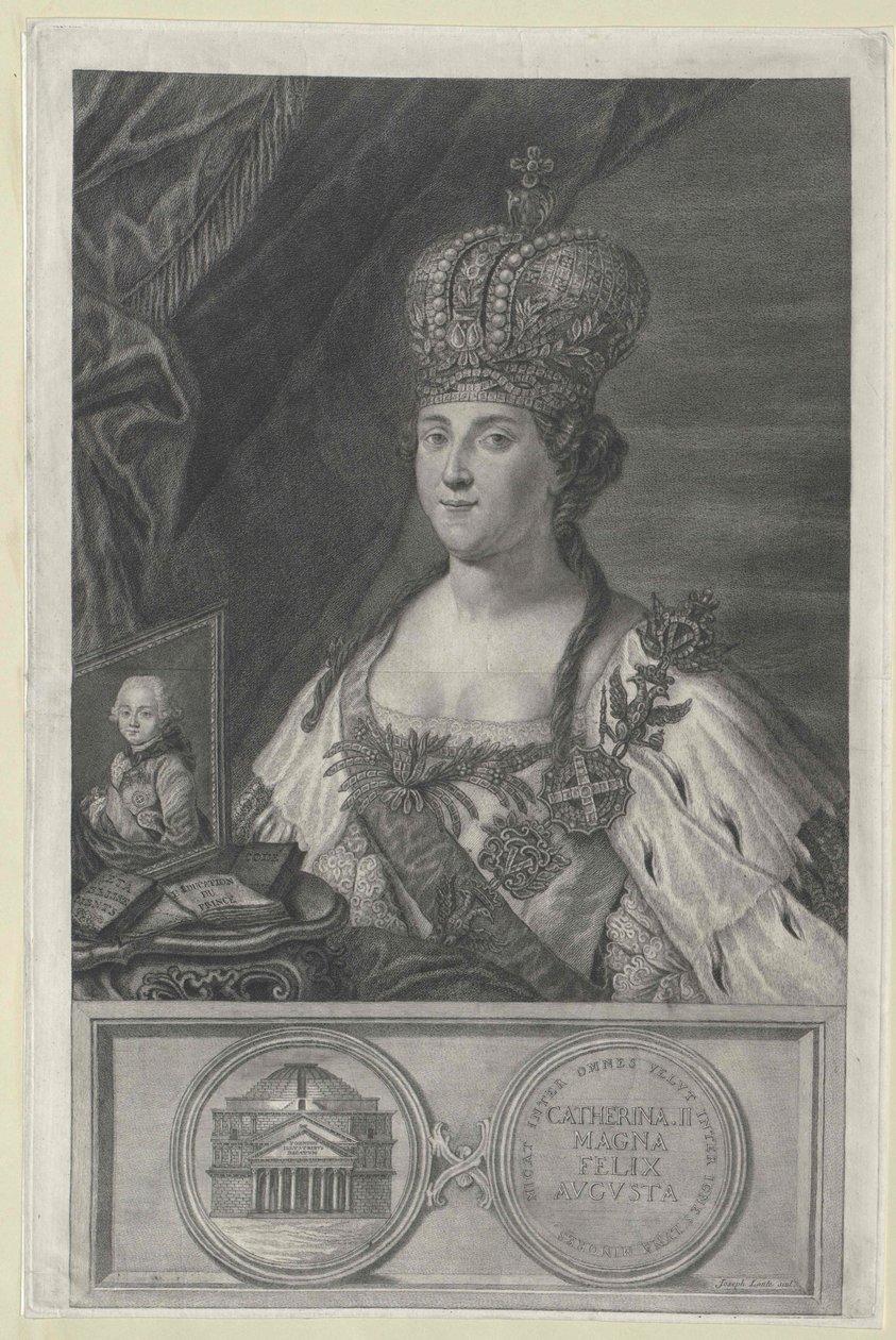 Ruská carevna Kateřina II. od Artist Unknown