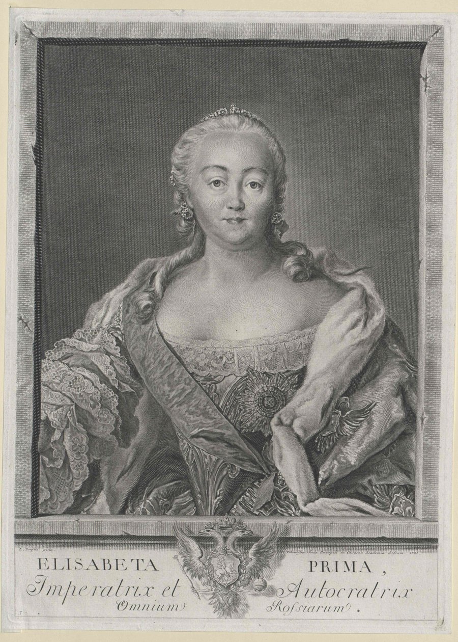 Ruská císařovna Alžběta od Artist Unknown