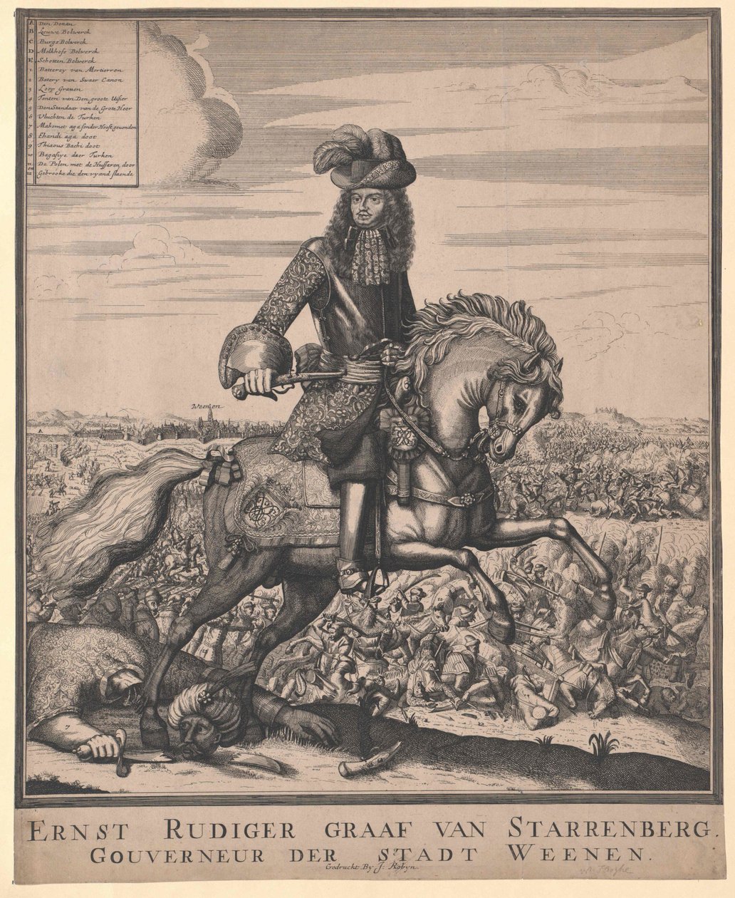Ernst Roger hrabě Starhemberg od Artist Unknown