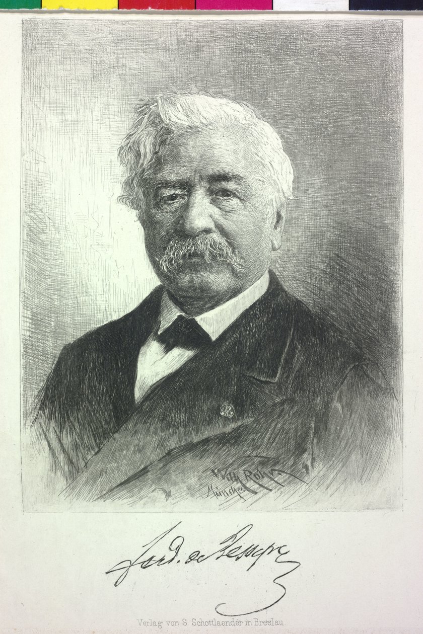 Ferdinand von Lesseps (tisk) od Artist Unknown