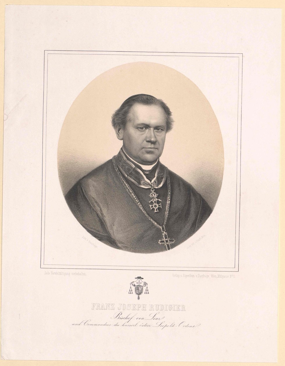Francis Joseph Rudigier od Artist Unknown