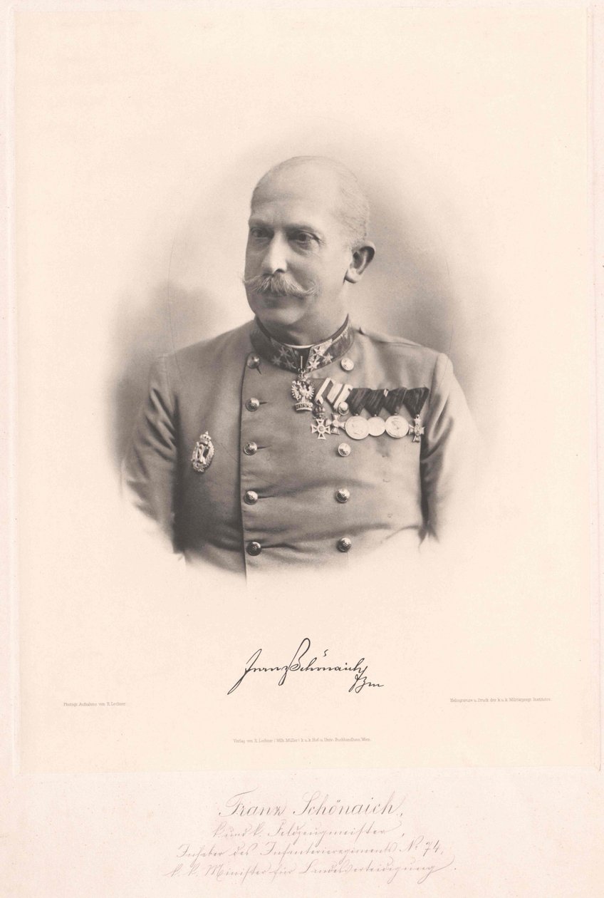 Franz Baron Schoenaich (tisk) od Artist Unknown