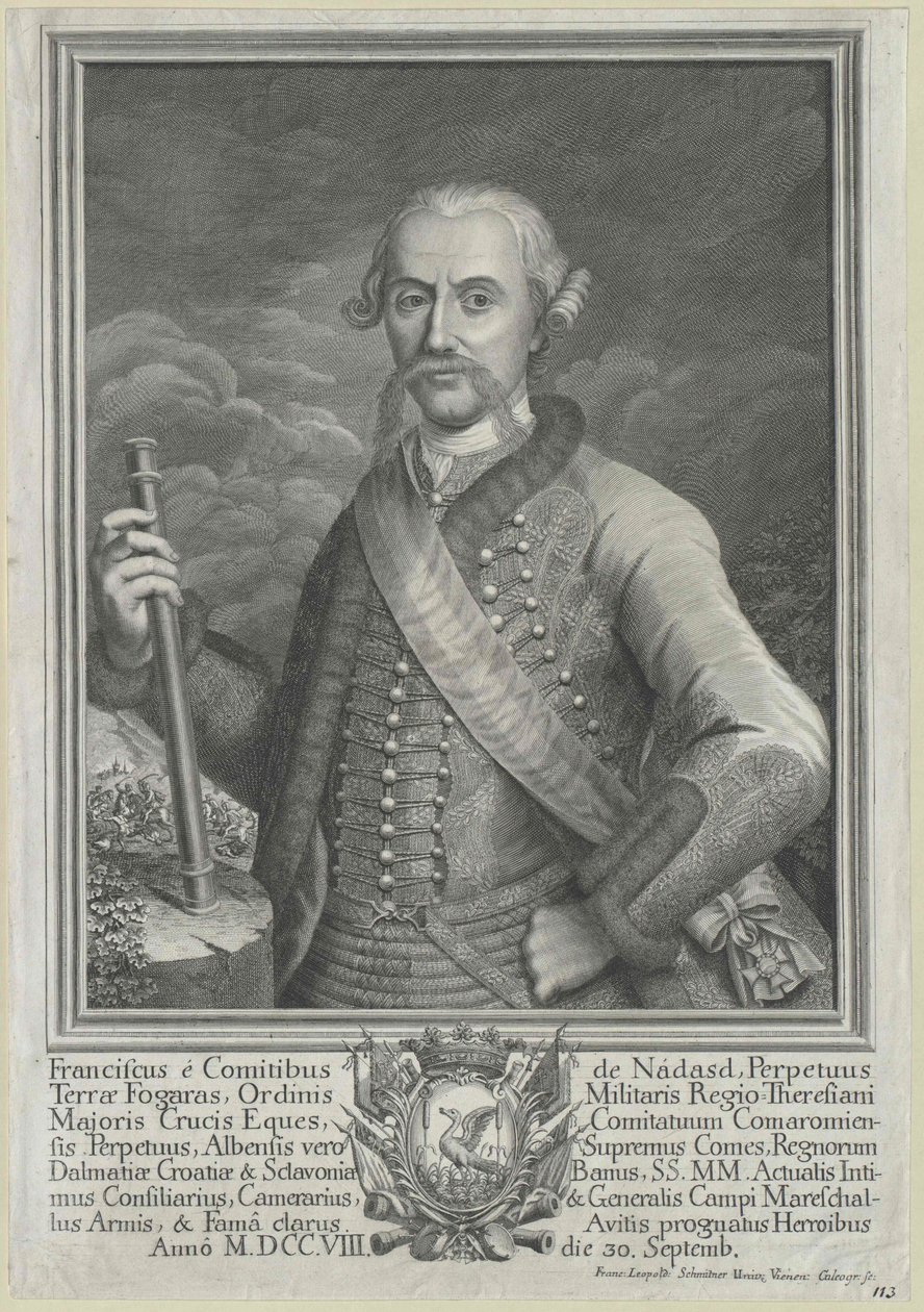 Franz hrabě Nadasdy-Nadasd-Fogaras od Artist Unknown