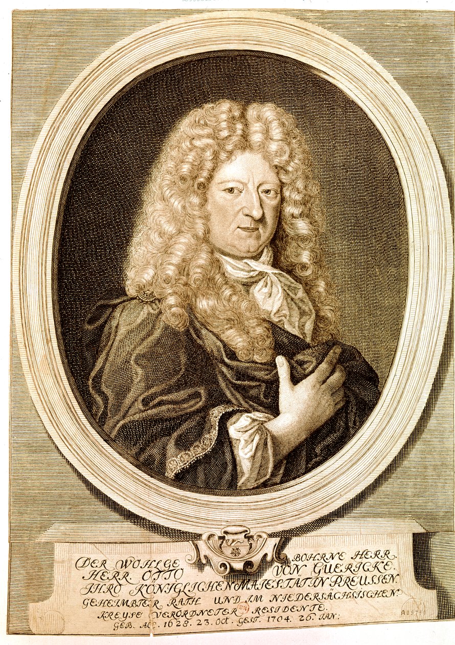 GUERICKE Otto, německý vědec, vynálezce, matematik a fyzik (lept) od Artist Unknown