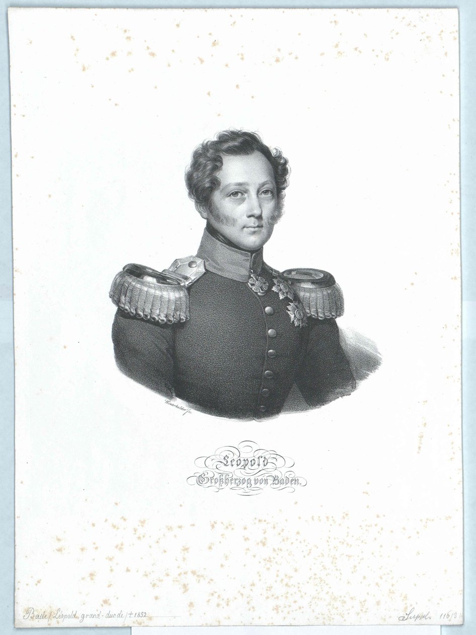 Bádenský velkovévoda Leopold (tisk) od Artist Unknown