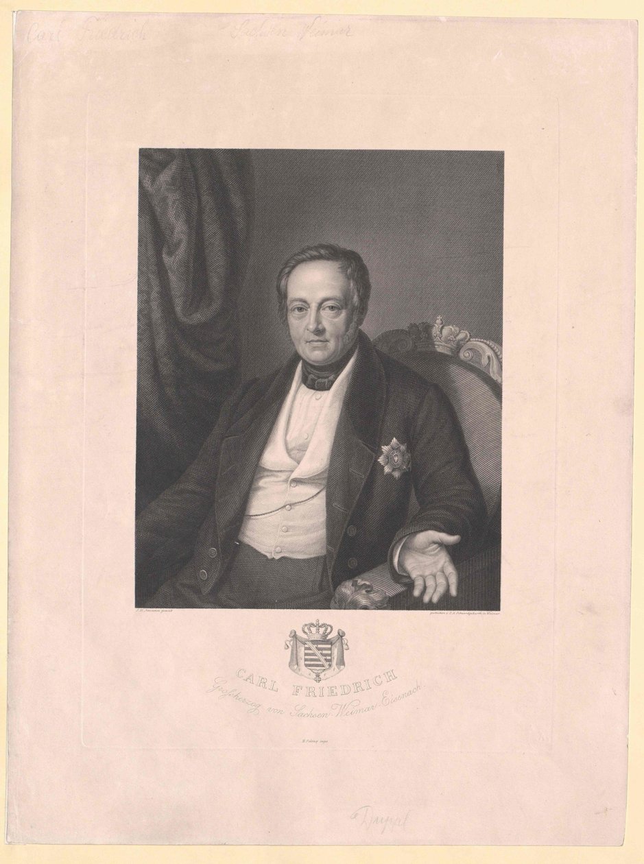 Sasko-výmarský velkovévoda Eisenach Karl Frederick od Artist Unknown