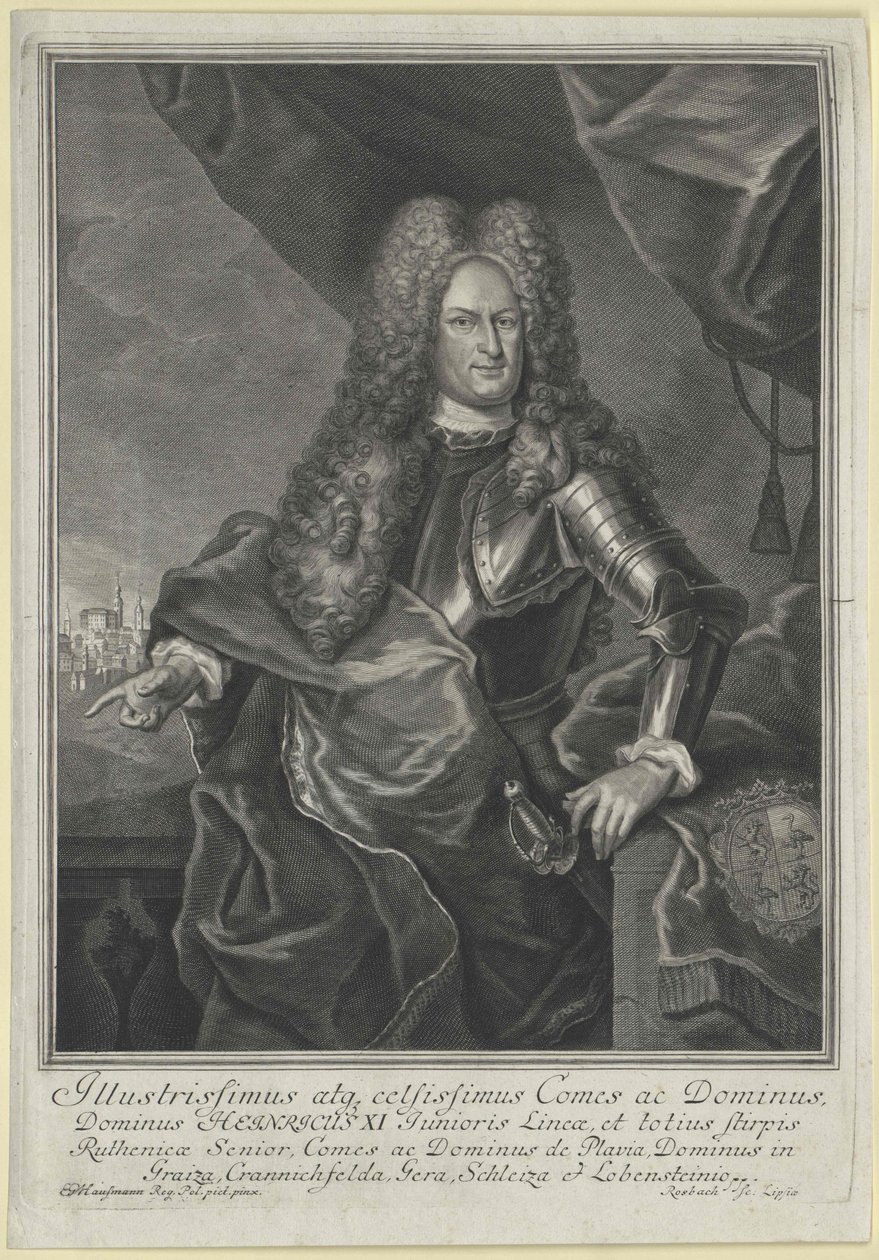 Henry hrabě Reuss na Schleiz od Artist Unknown