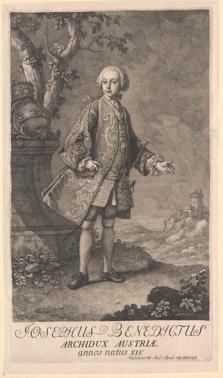 Císař Svaté říše římské Josef II. od Artist Unknown