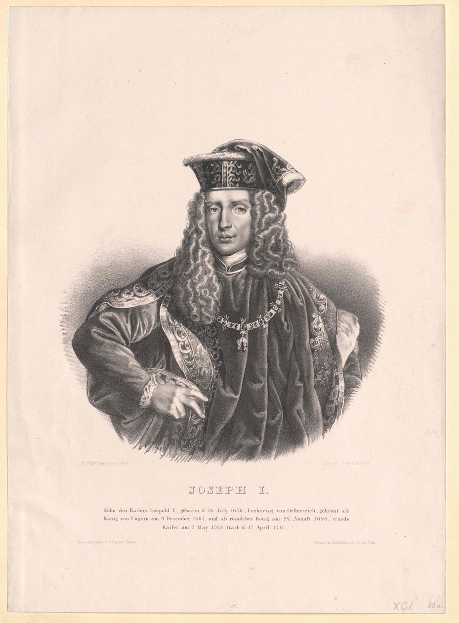 Císař Svaté říše římské Josef I. od Artist Unknown