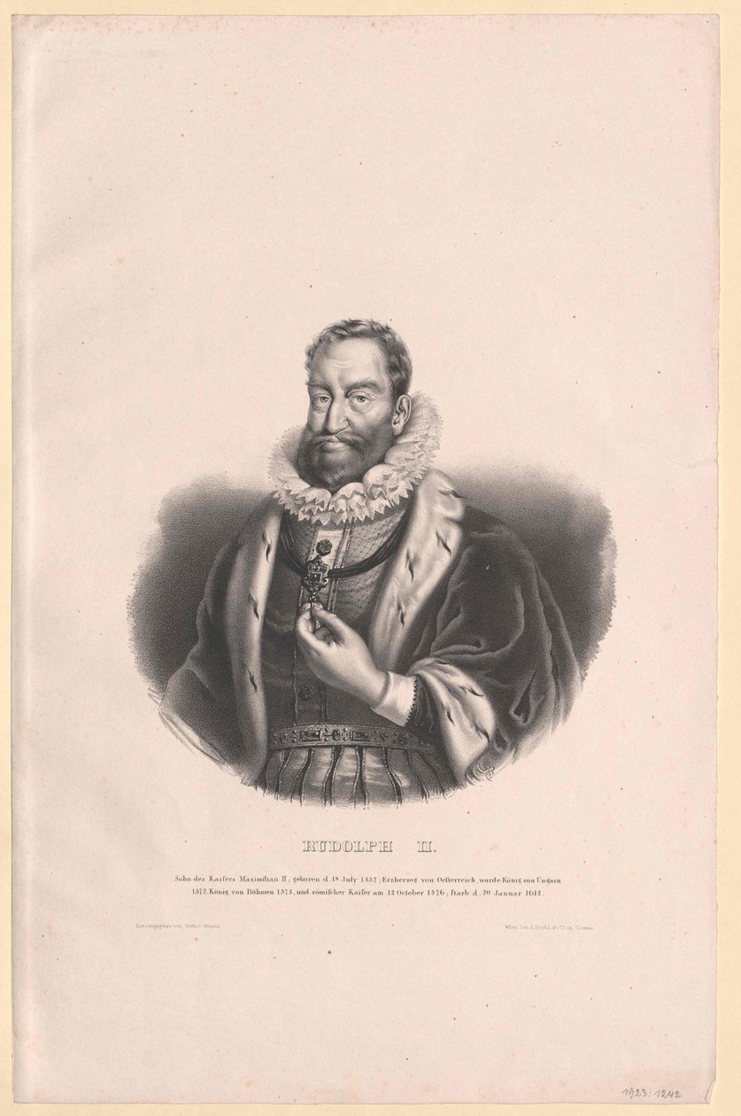 Císař Svaté říše římské Rudolf II. od Artist Unknown
