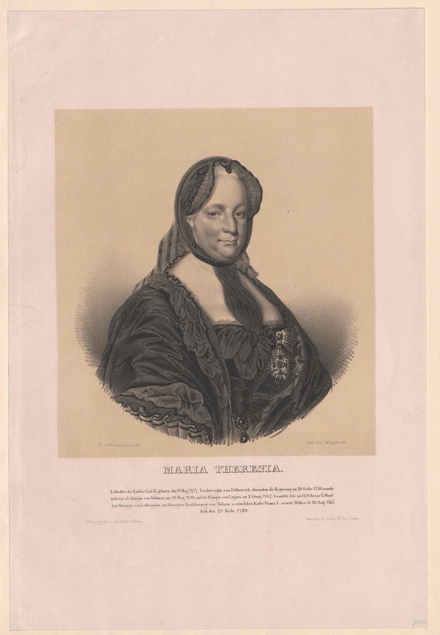 Svatá římská císařovna Marie Terezie od Artist Unknown