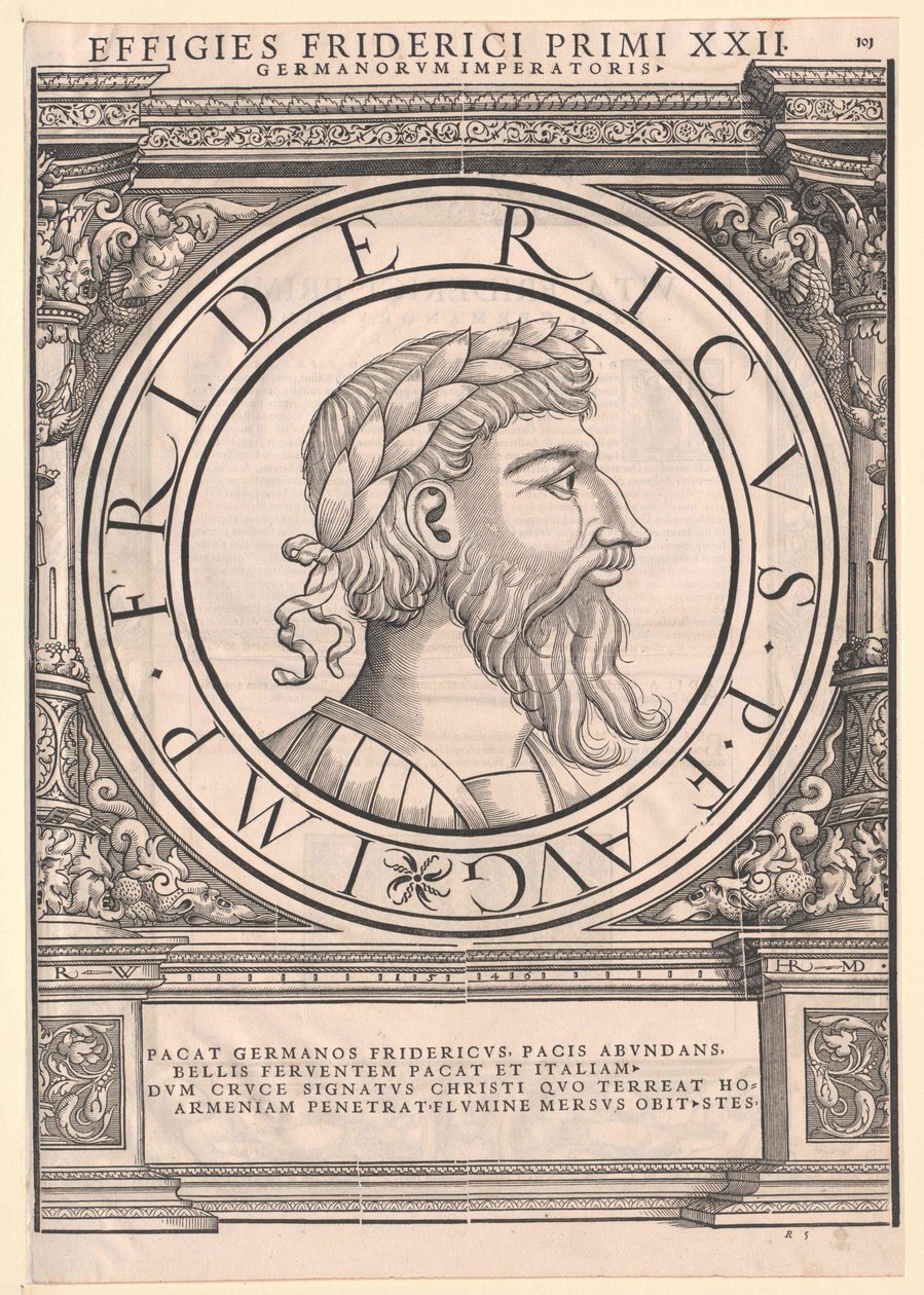 Císař Svaté říše římské Fridrich I. Barbarossa od Artist Unknown