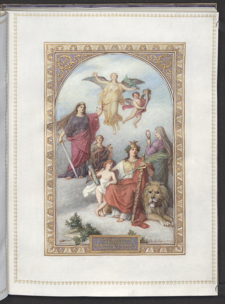 Pocta u příležitosti 50. výročí vlády císaře Františka Josefa I.1898 od Artist Unknown