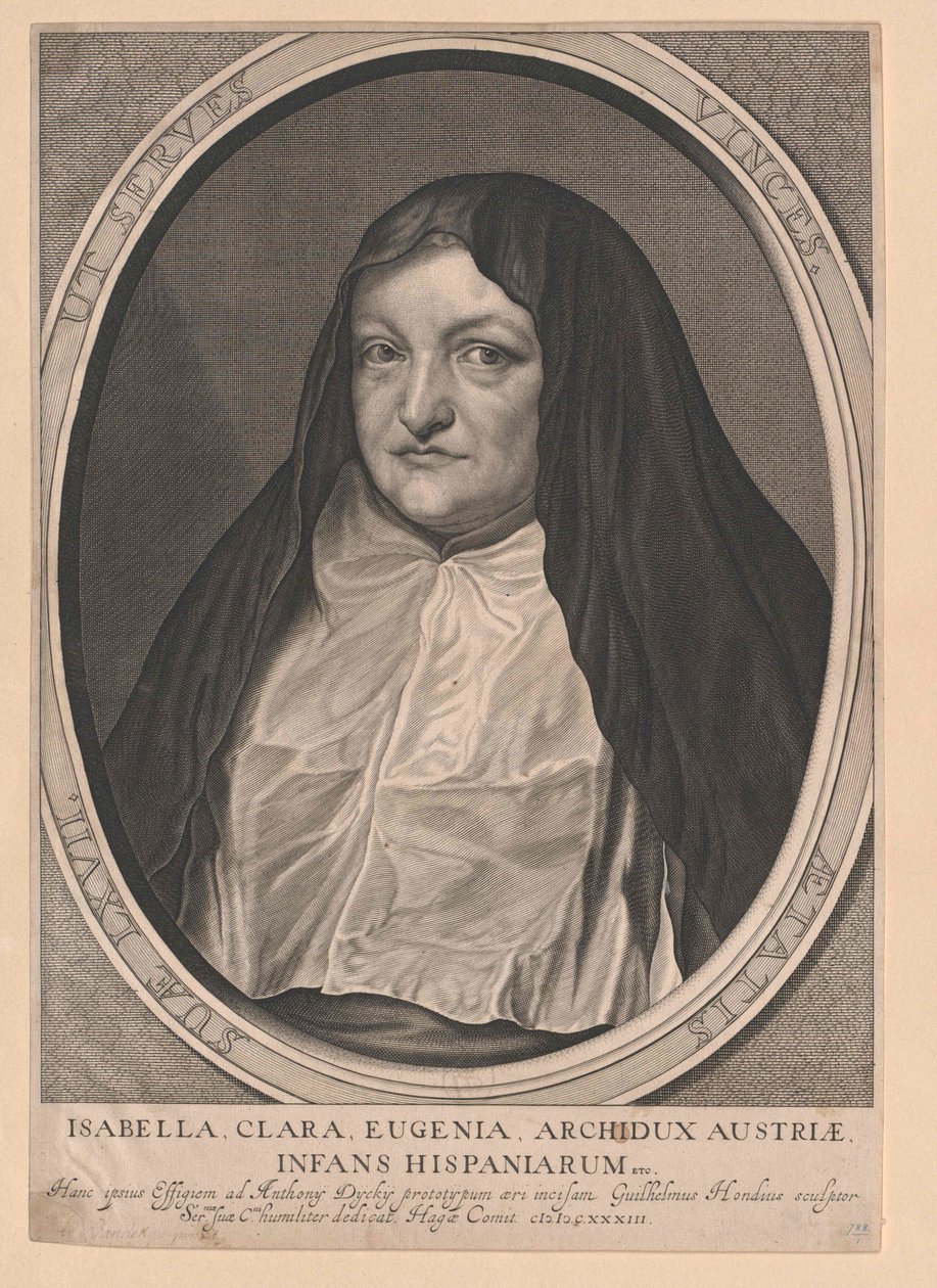 Španělská infantka Isabella Clara Eugenia od Artist Unknown