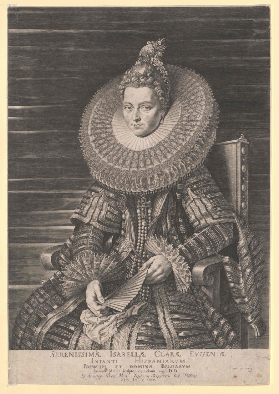 Španělská infantka Isabella Clare Eugenia od Artist Unknown