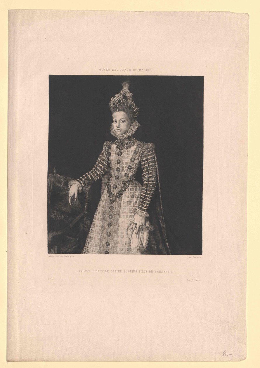 Španělská infantka Isabella Clare Eugenia od Artist Unknown
