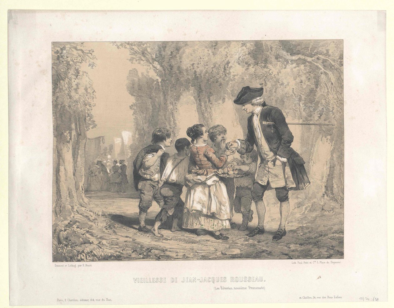 Jean Jacques Rousseau od Artist Unknown