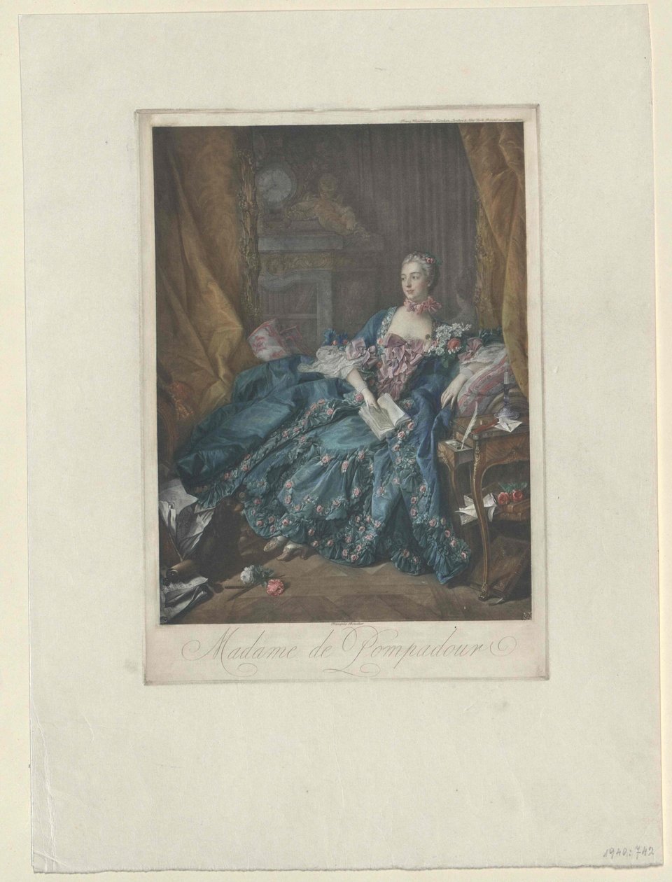 Jeanne Antoinette Poisson Pompadour od Artist Unknown