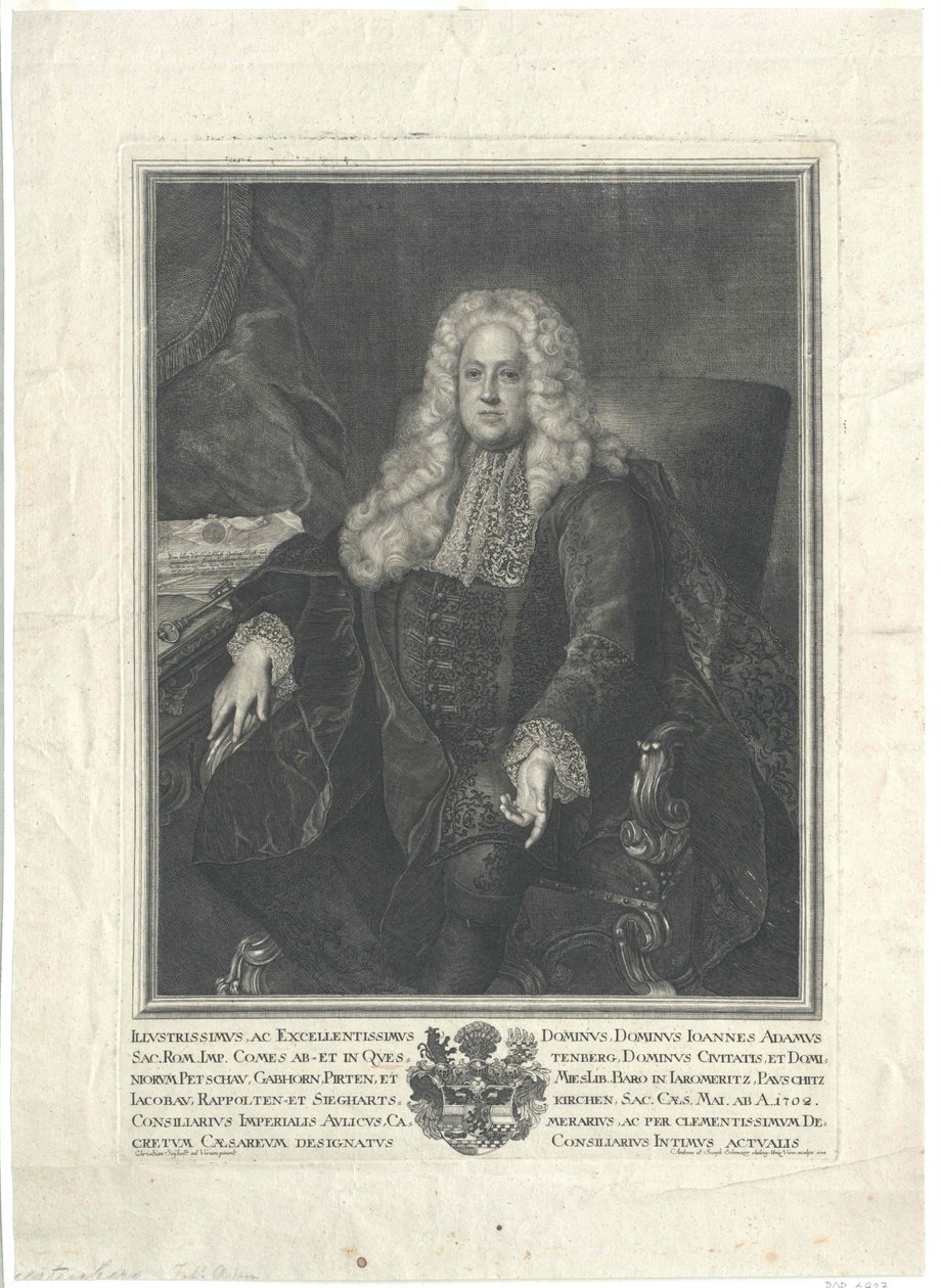 Johann Adam hrabě von Questenberg od Artist Unknown