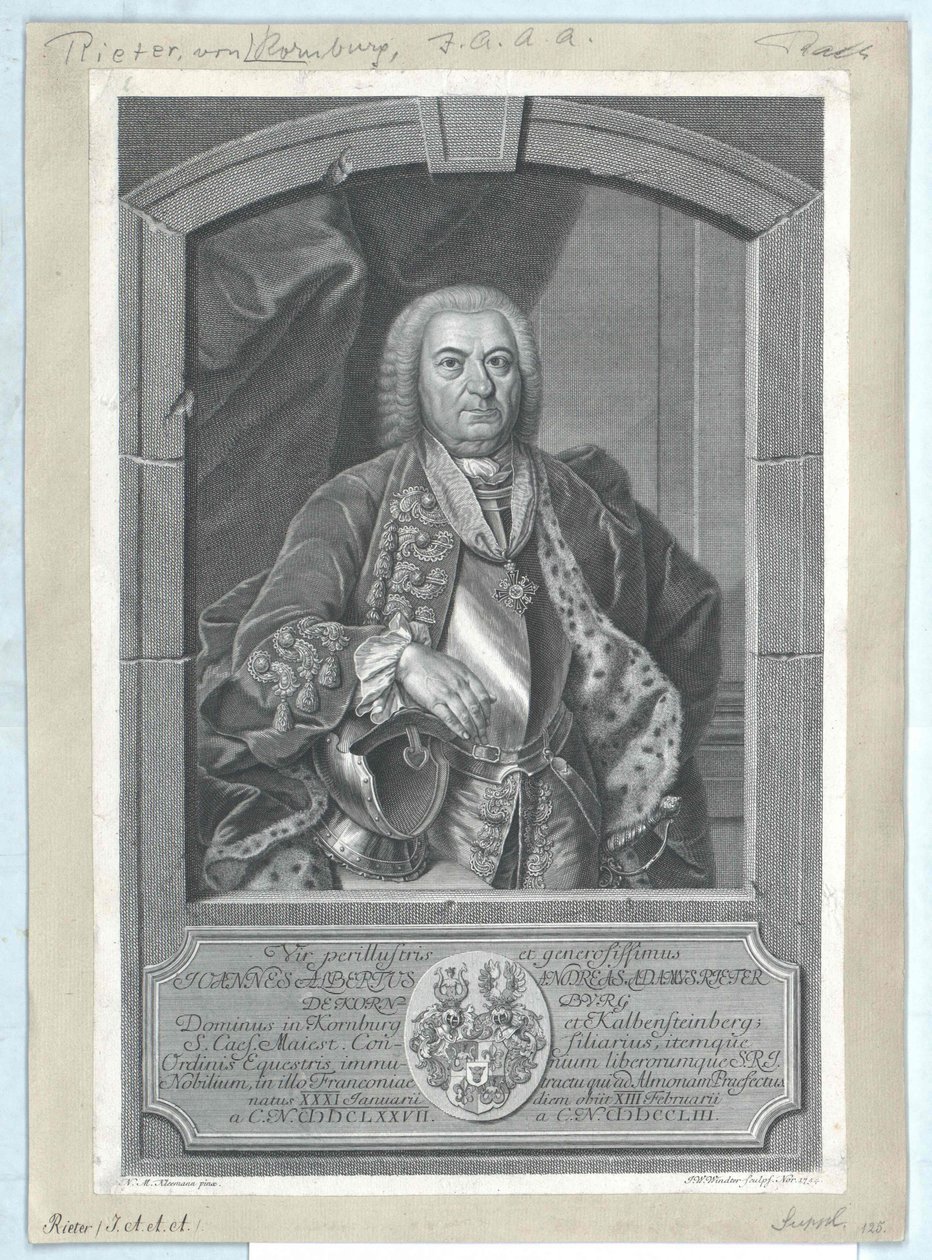Johann Albrecht Andreas Adam Rieter von Kornburg a Kalbensteinberg od Artist Unknown