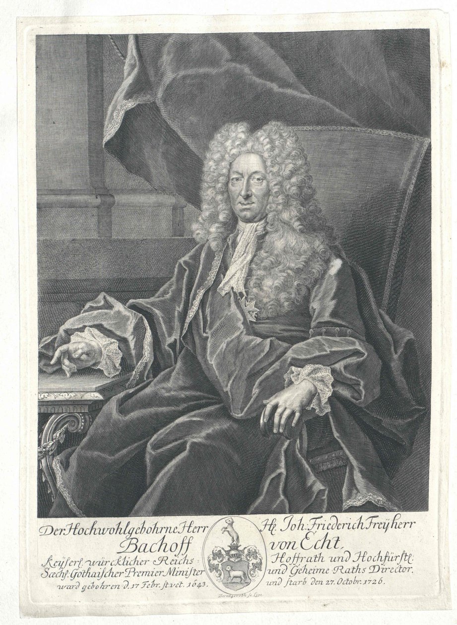 Johann Frederick baron Bachoff z Lifelike od Artist Unknown