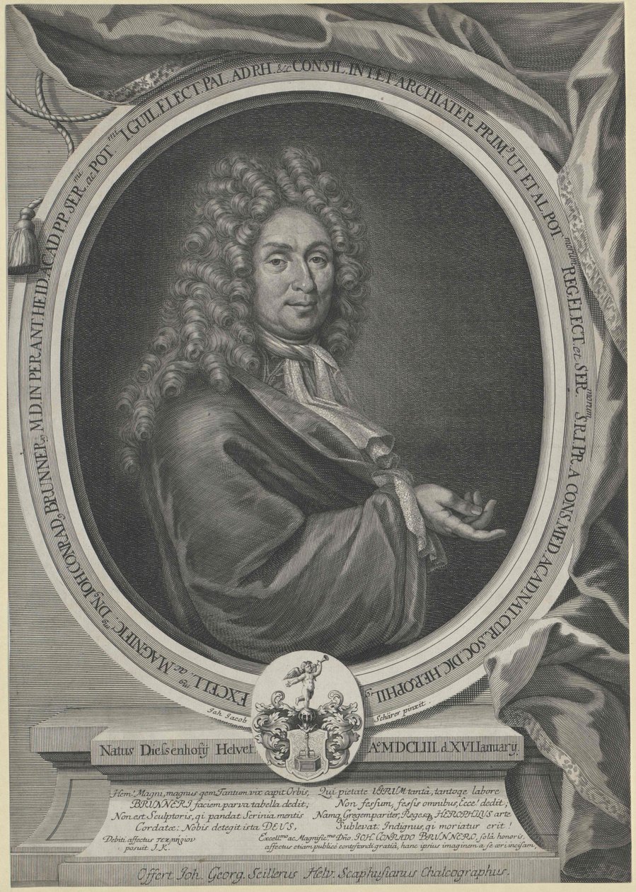 Johann Konrad Brunner (tisk) od Artist Unknown