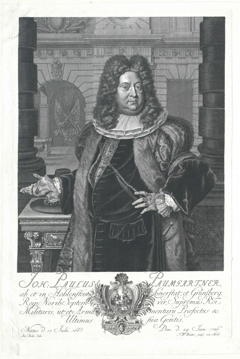 Johann Paul von Paumgartner von Holenstein a Lonnerstadt od Artist Unknown