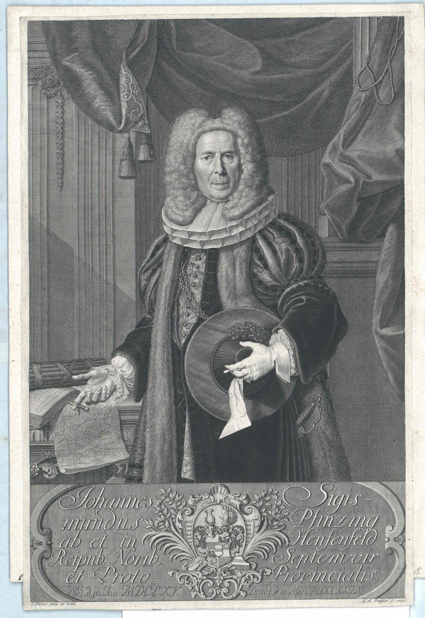 Johann Sigismund Pfinzing z Henfenfeldu od Artist Unknown