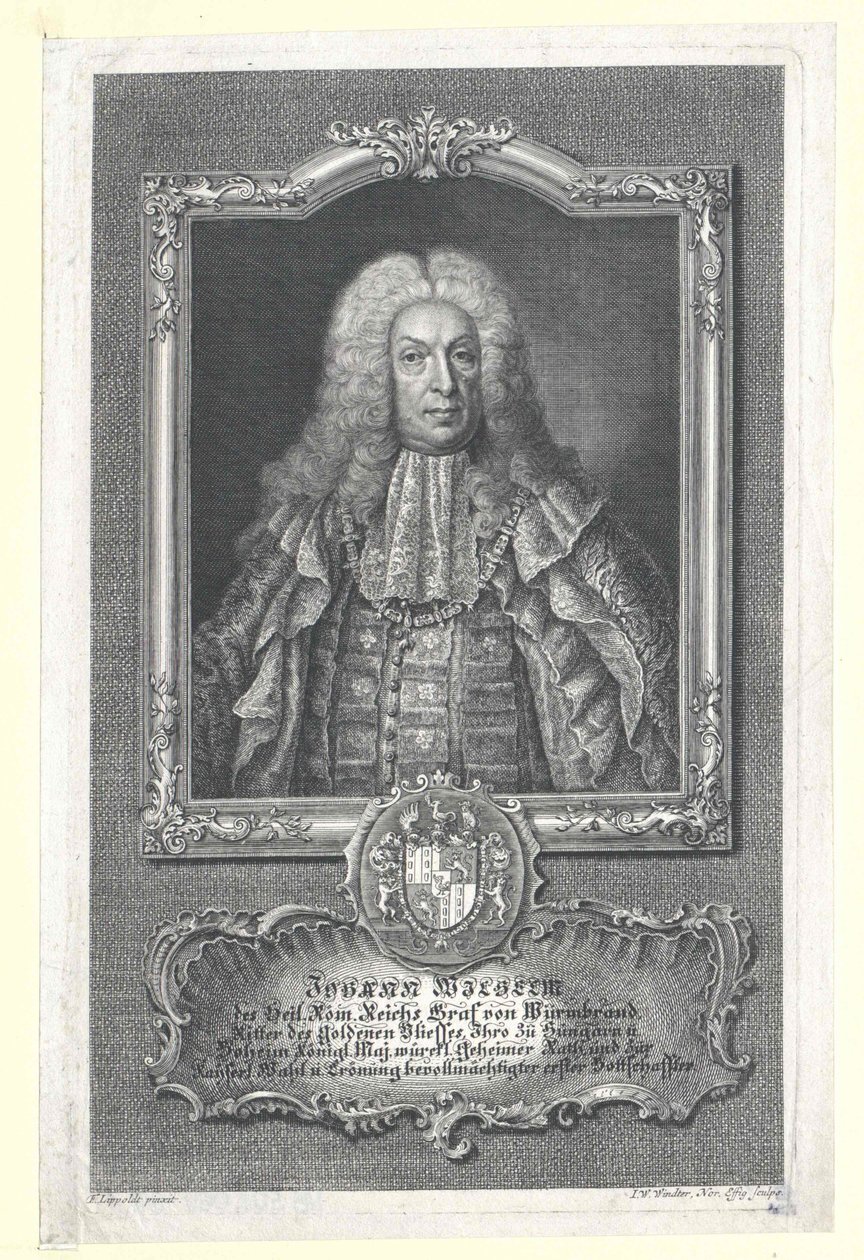 Johann William hrabě z Wurmbrand-Stuppachu (tisk) od Artist Unknown