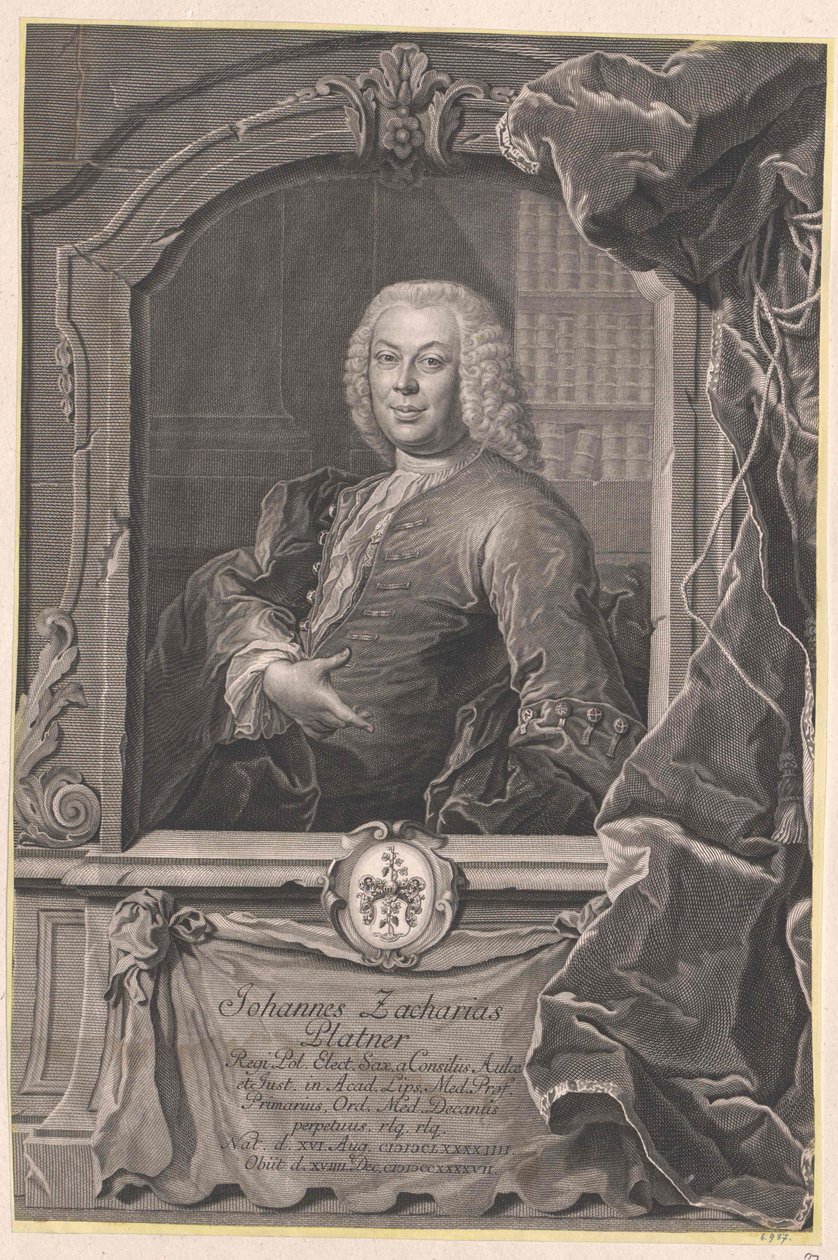 Johann Zachariah Platner od Artist Unknown