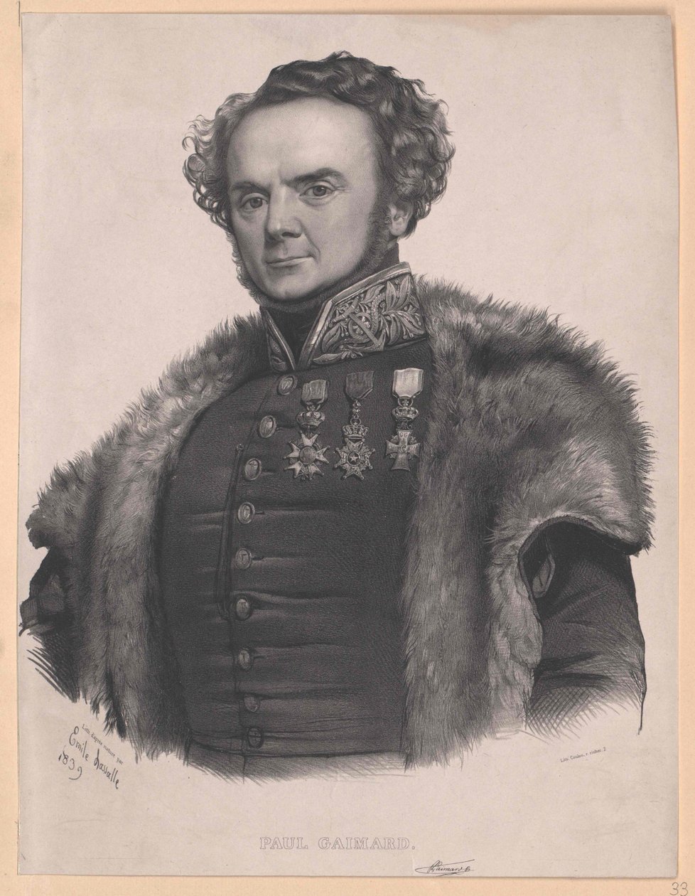 Joseph Paul Gaimard (tisk) od Artist Unknown