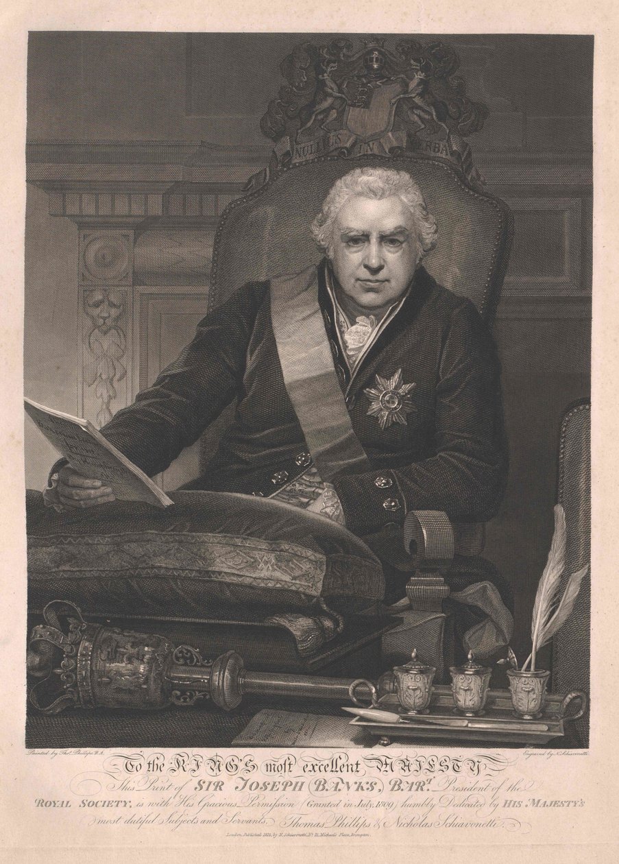 Joseph baronet Banks od Artist Unknown