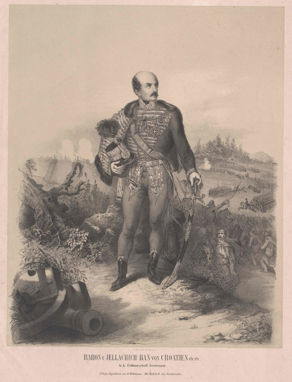 Joseph hrabě Jellacic de Buzim od Artist Unknown